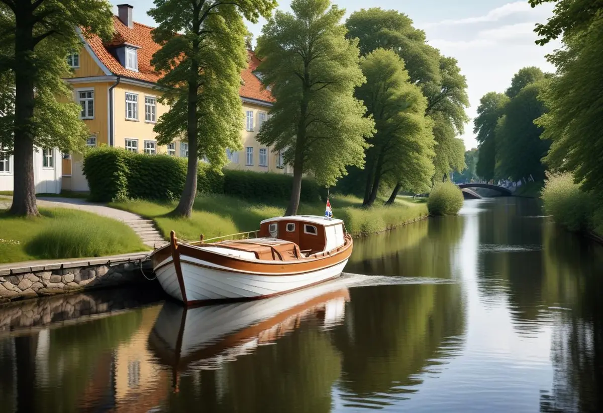 Uniship i Göta kanal illustration